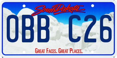 SD license plate 0BBC26