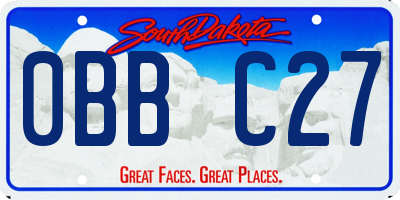 SD license plate 0BBC27