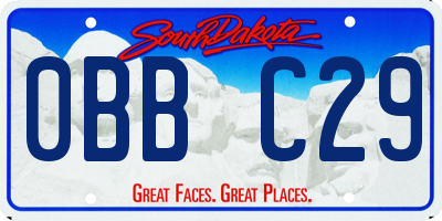 SD license plate 0BBC29