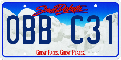 SD license plate 0BBC31
