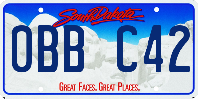 SD license plate 0BBC42