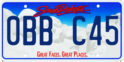 SD license plate 0BBC45