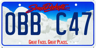 SD license plate 0BBC47