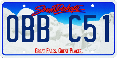 SD license plate 0BBC51