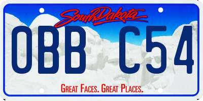 SD license plate 0BBC54