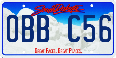 SD license plate 0BBC56