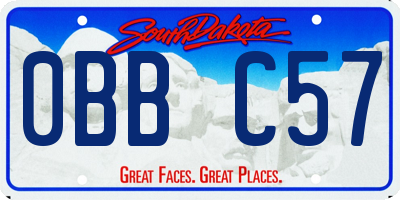 SD license plate 0BBC57