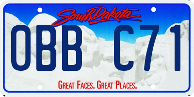 SD license plate 0BBC71