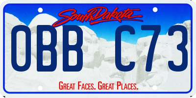 SD license plate 0BBC73