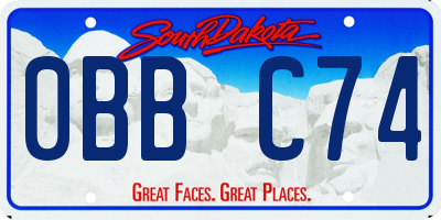SD license plate 0BBC74