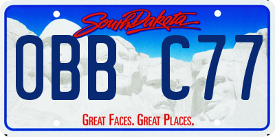 SD license plate 0BBC77