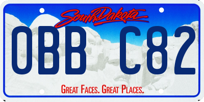 SD license plate 0BBC82