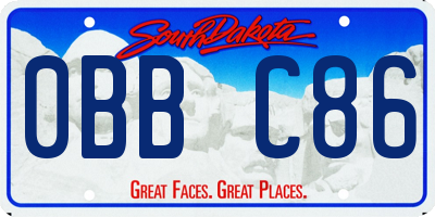 SD license plate 0BBC86