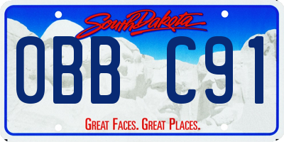 SD license plate 0BBC91