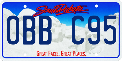 SD license plate 0BBC95