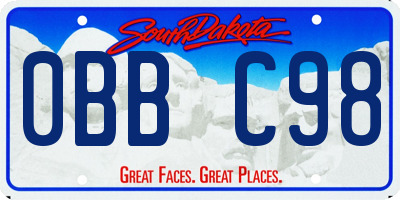 SD license plate 0BBC98