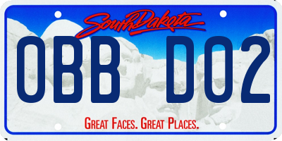 SD license plate 0BBD02