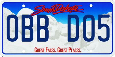 SD license plate 0BBD05