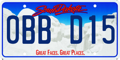 SD license plate 0BBD15