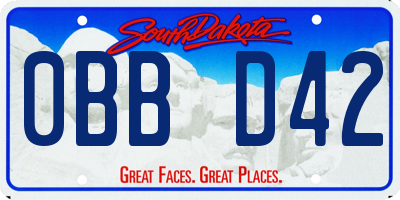 SD license plate 0BBD42