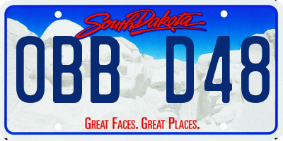 SD license plate 0BBD48