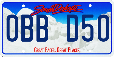 SD license plate 0BBD50