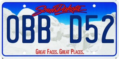 SD license plate 0BBD52