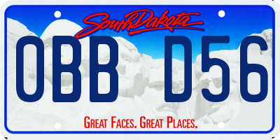 SD license plate 0BBD56
