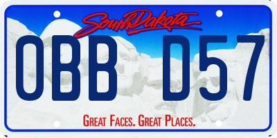 SD license plate 0BBD57