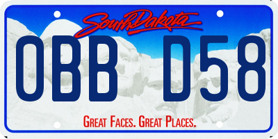 SD license plate 0BBD58