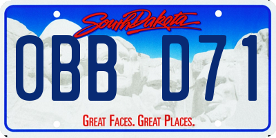 SD license plate 0BBD71