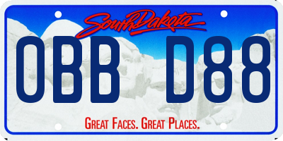 SD license plate 0BBD88