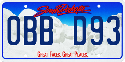 SD license plate 0BBD93