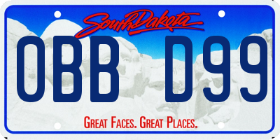 SD license plate 0BBD99