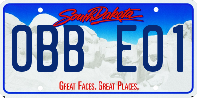 SD license plate 0BBE01