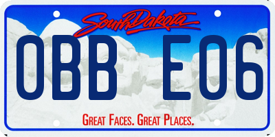 SD license plate 0BBE06