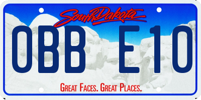 SD license plate 0BBE10