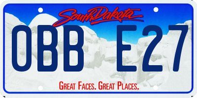 SD license plate 0BBE27