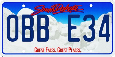 SD license plate 0BBE34