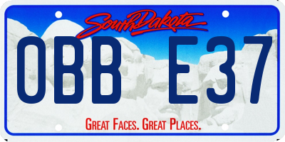 SD license plate 0BBE37