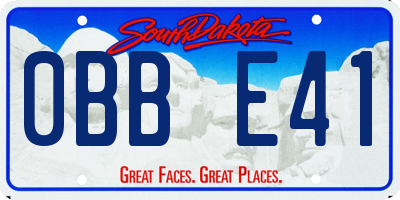 SD license plate 0BBE41