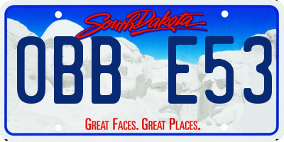 SD license plate 0BBE53