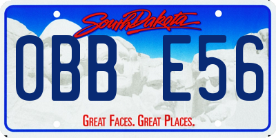 SD license plate 0BBE56