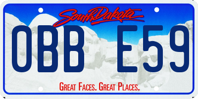 SD license plate 0BBE59