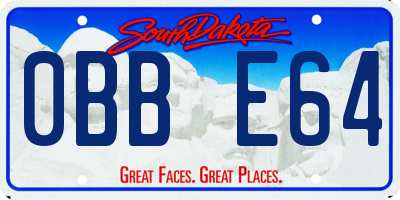 SD license plate 0BBE64