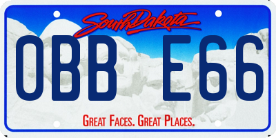 SD license plate 0BBE66