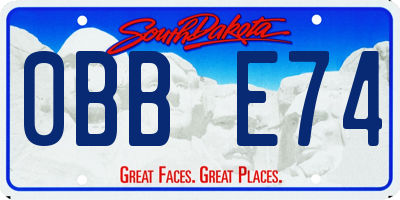 SD license plate 0BBE74