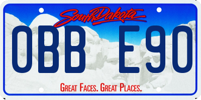 SD license plate 0BBE90