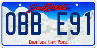 SD license plate 0BBE91