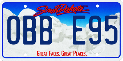 SD license plate 0BBE95
